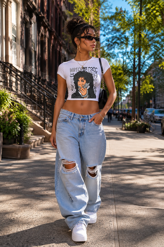 WATCH OUT FOR SNAKES CROP TOP